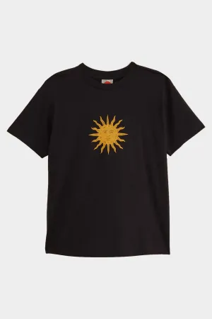 Walking With The Sun Relaxed Black T-Shirt