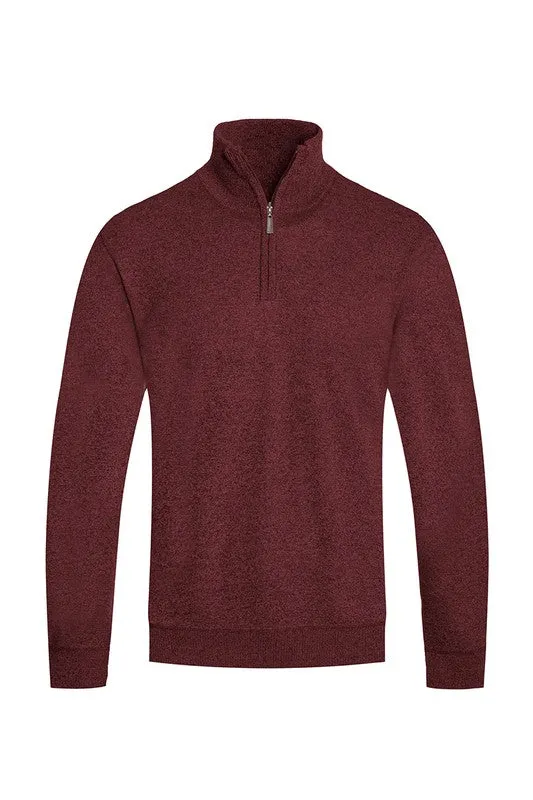 Weiv Men's Knit Quarter Zip Sweater
