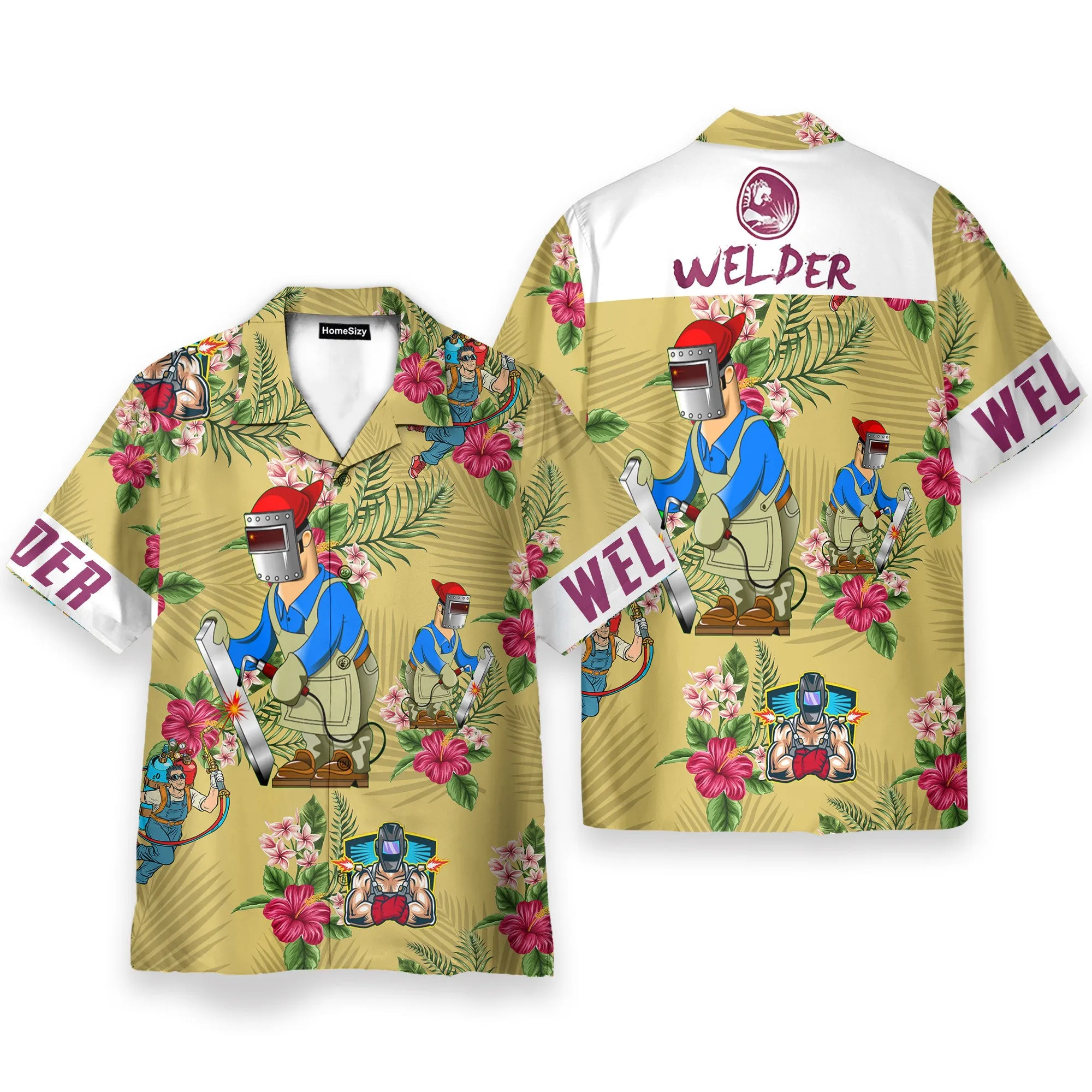 Welder Men's Button's Up Shirts - Hawaiian Shirt