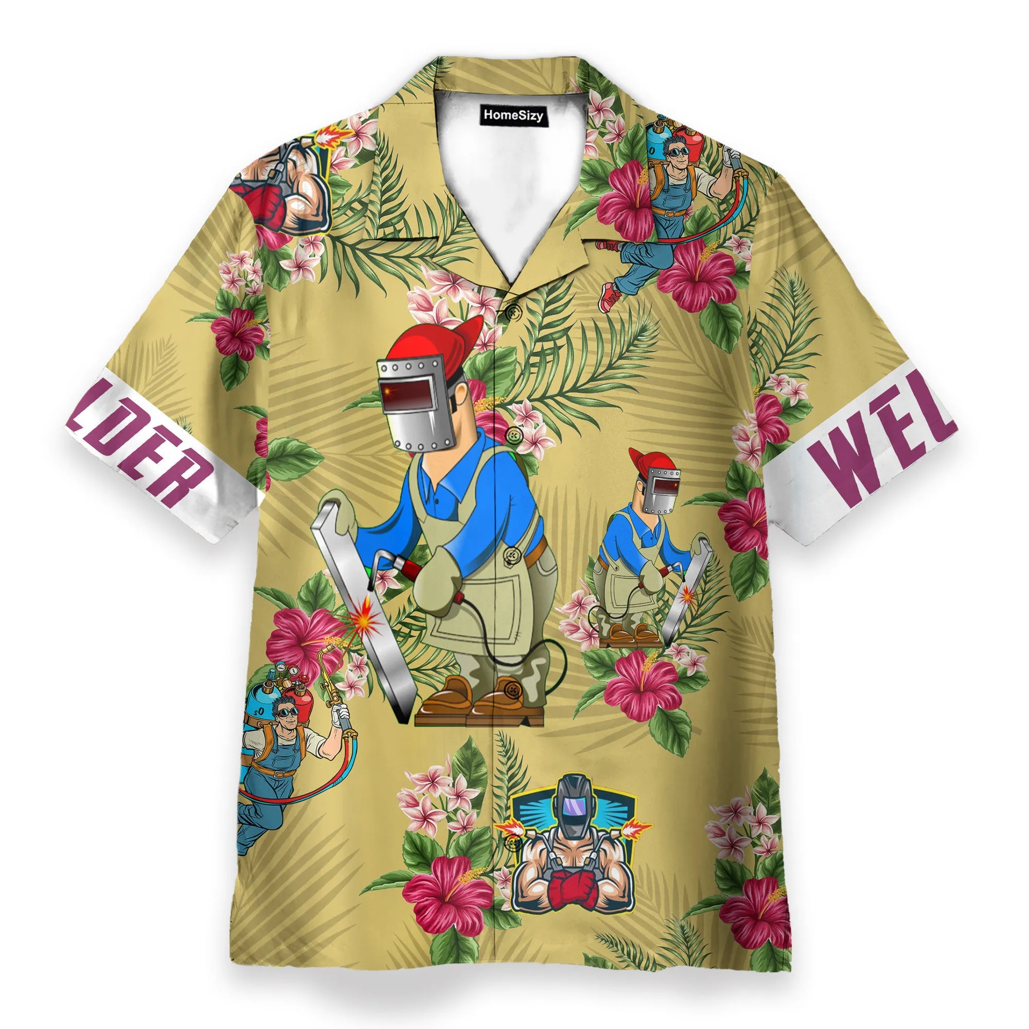 Welder Men's Button's Up Shirts - Hawaiian Shirt