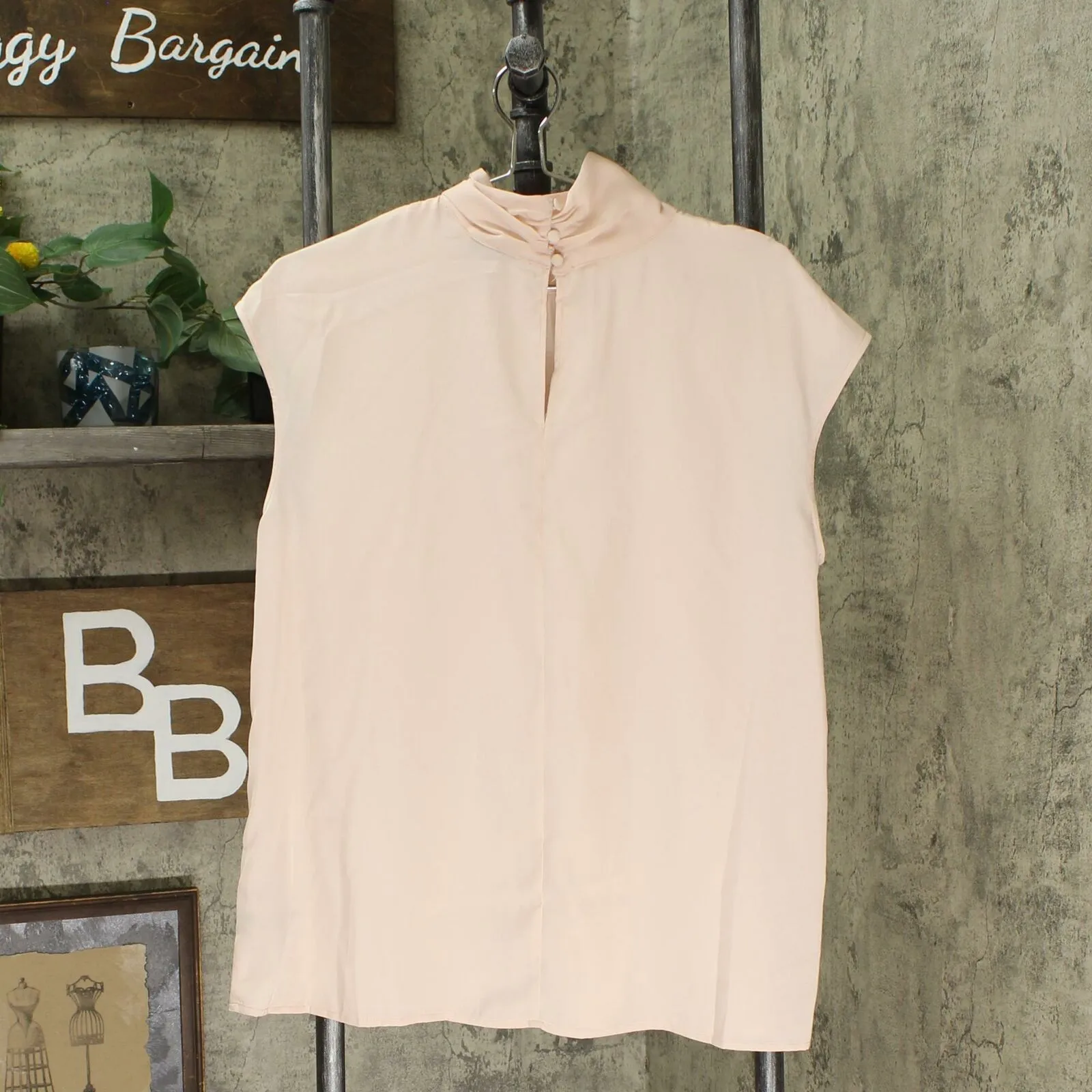 Who What Wear Women's Short Sleeve Mock Neck Blouse