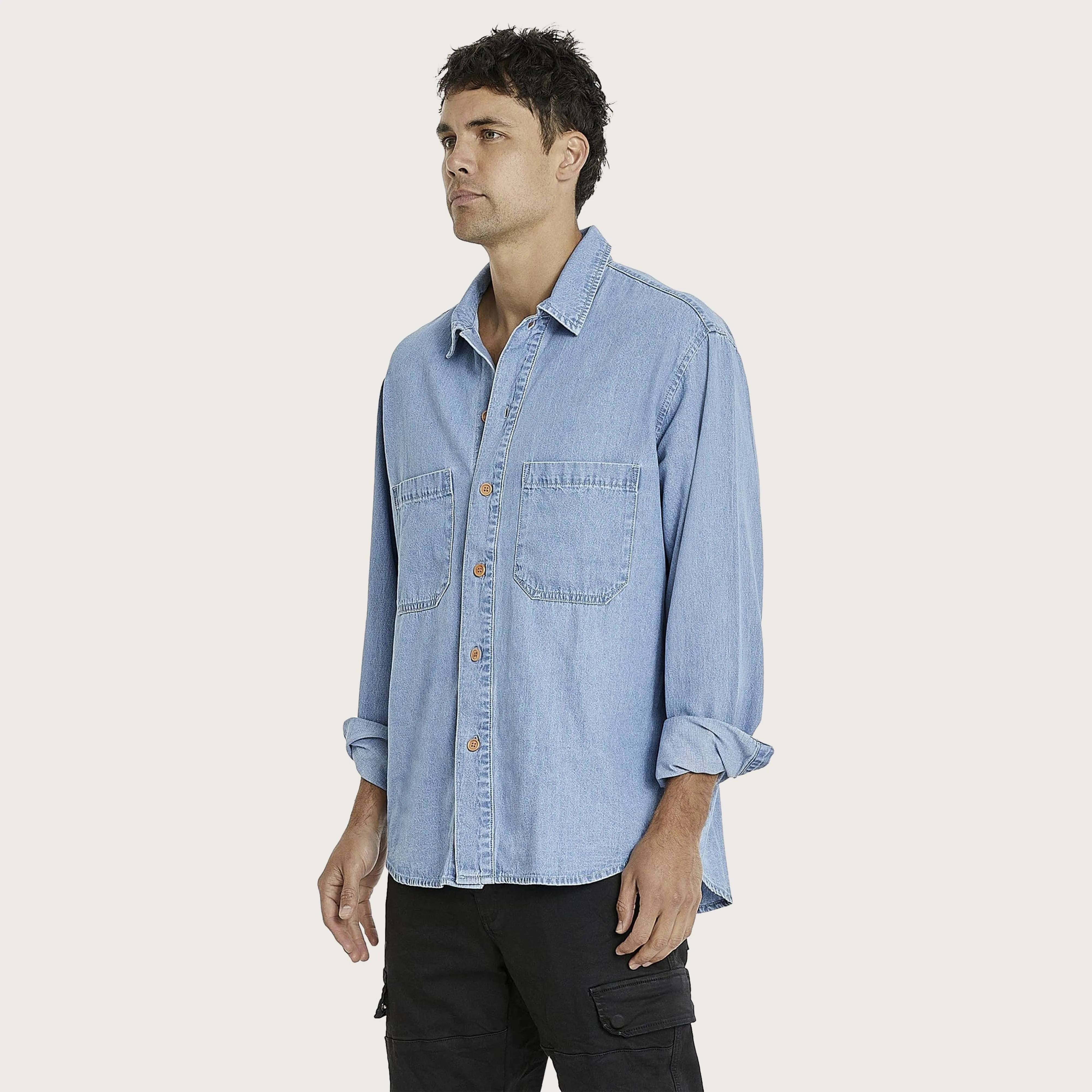 Wildfire Relaxed Overshirt Blue Sky