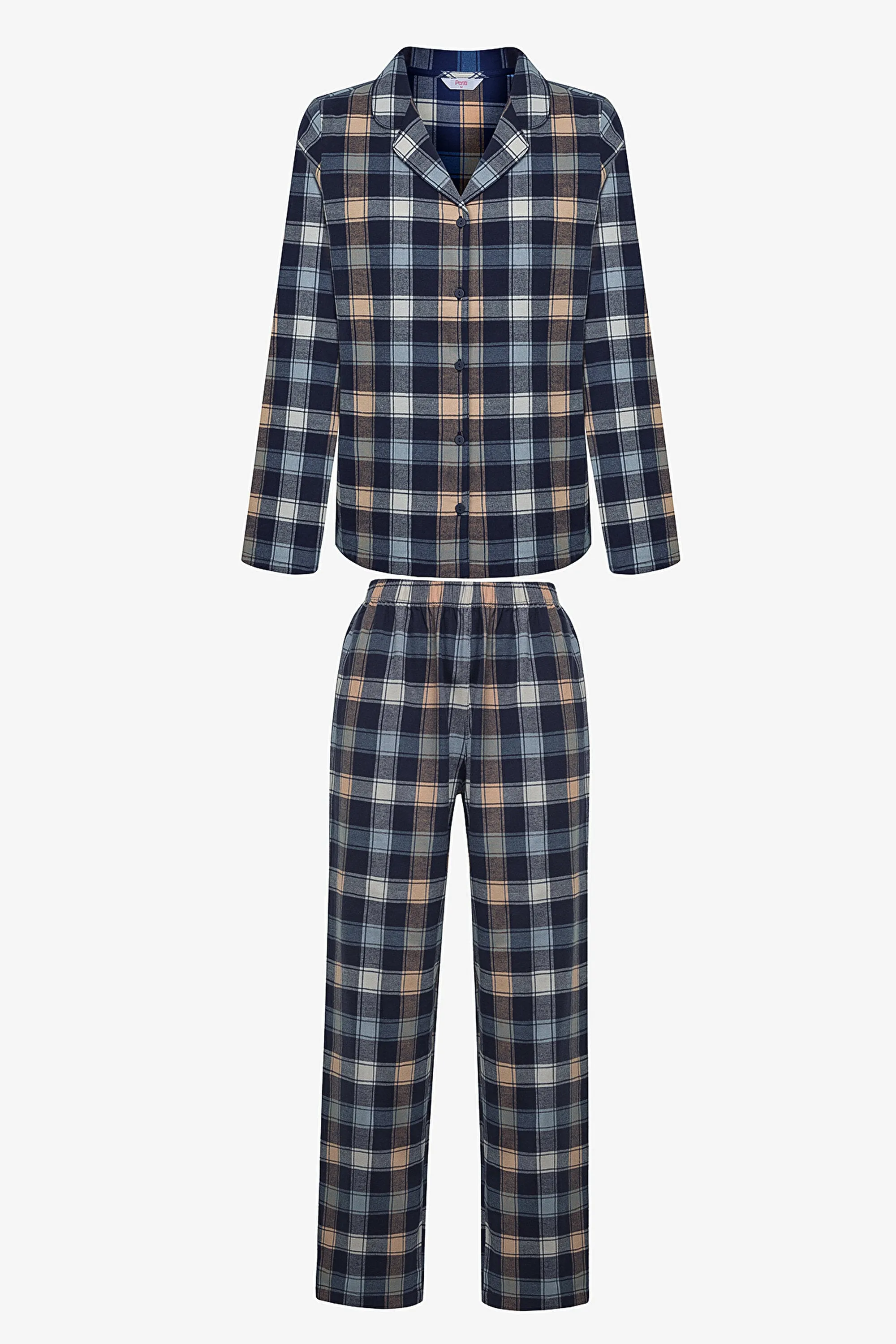 Winter Day Multicolored Shirt Pants Pajama Set