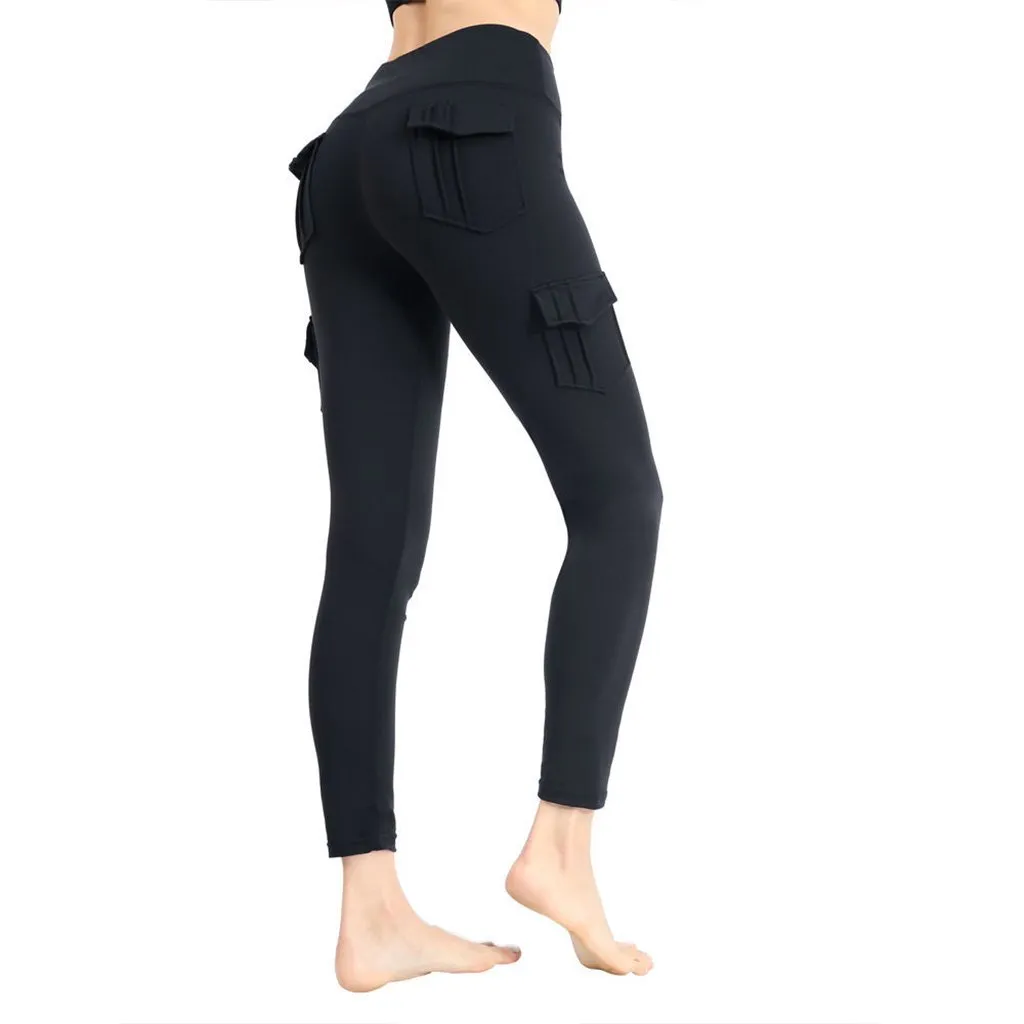 Women's High Waist Leggings with Pockets, Women Yoga and Sports Pants