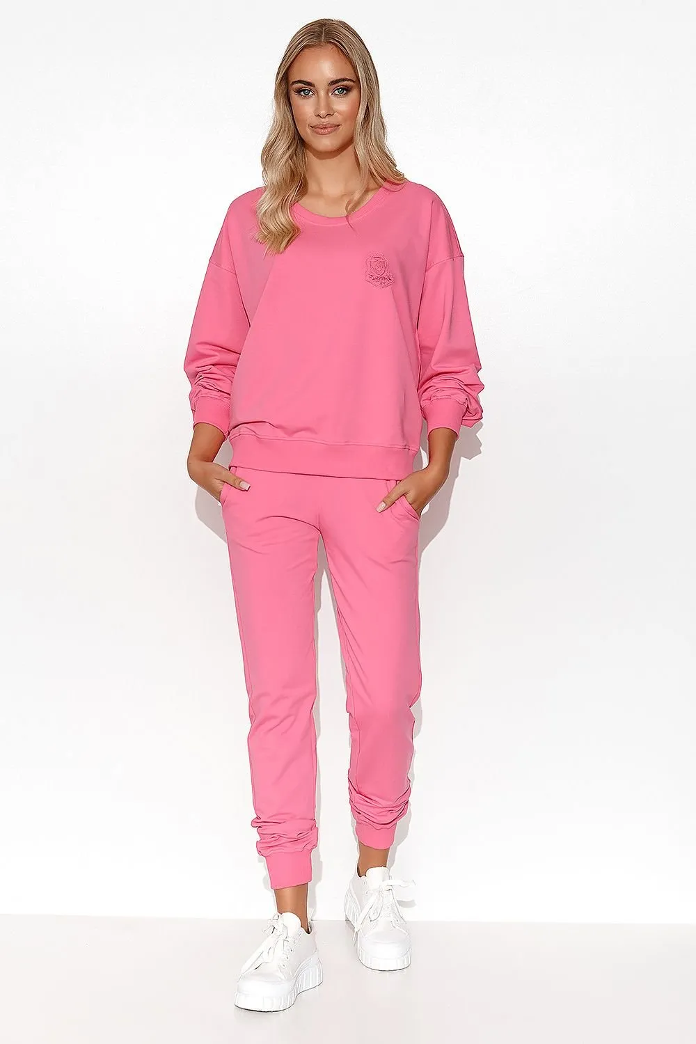Women's lightweight knit fabric sweatshirt set