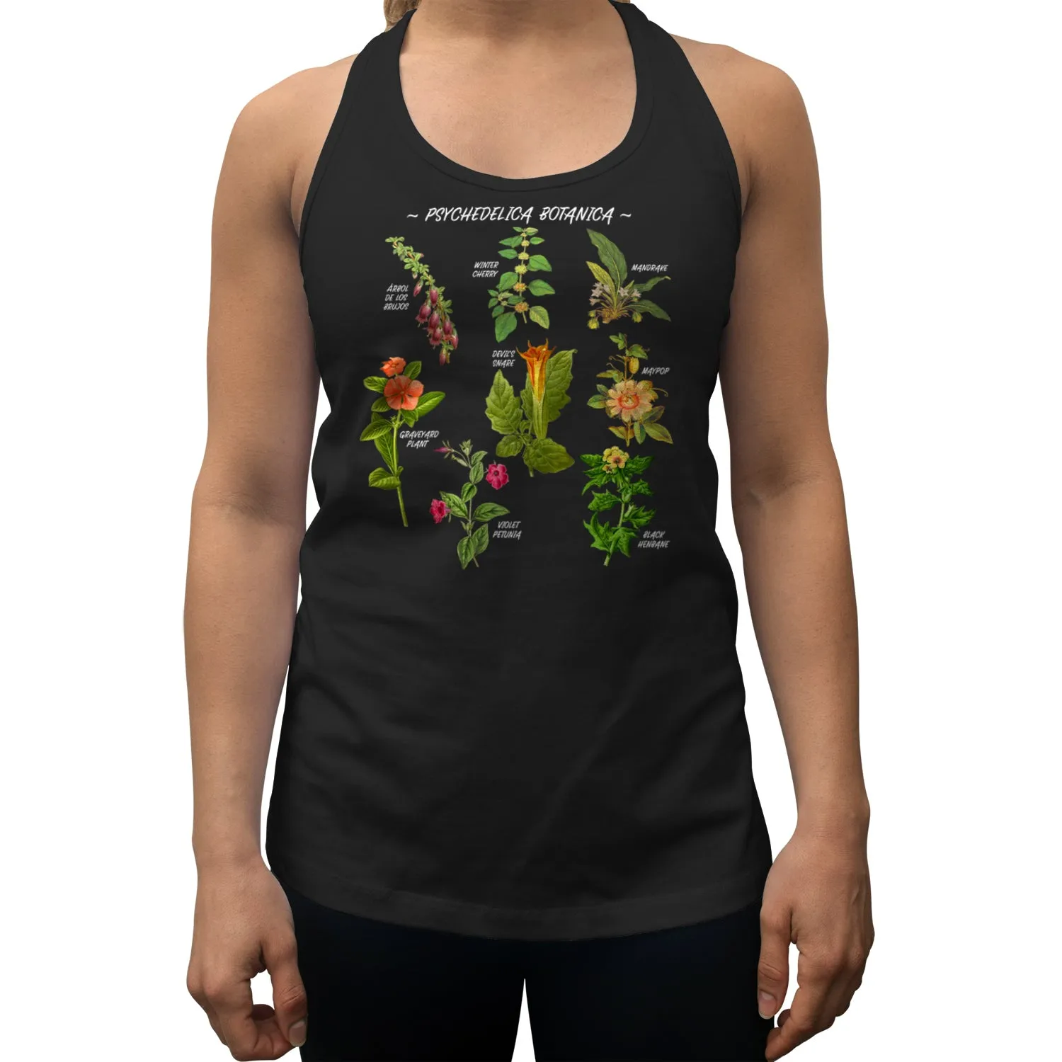 Women's Psychedelica Botanica Racerback Tank Top