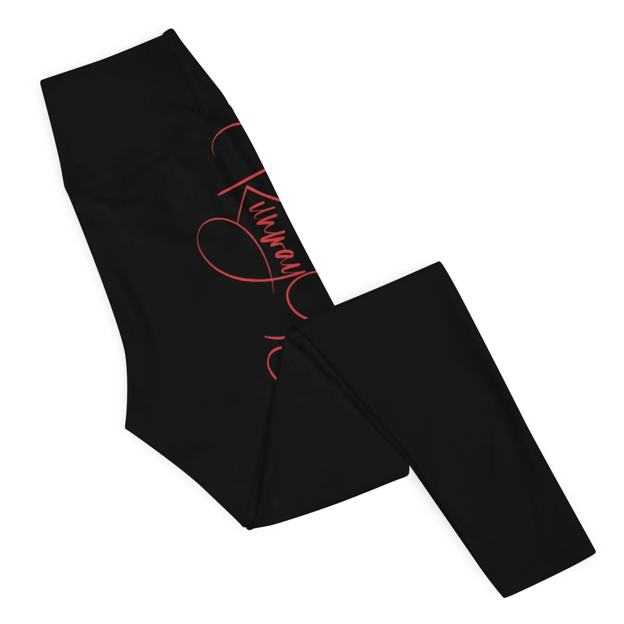 Women's Runway Girlz Yoga Leggings (Black/Red)