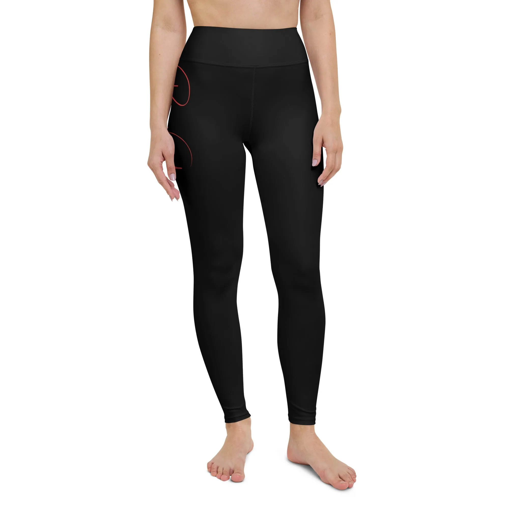 Women's Runway Girlz Yoga Leggings (Black/Red)