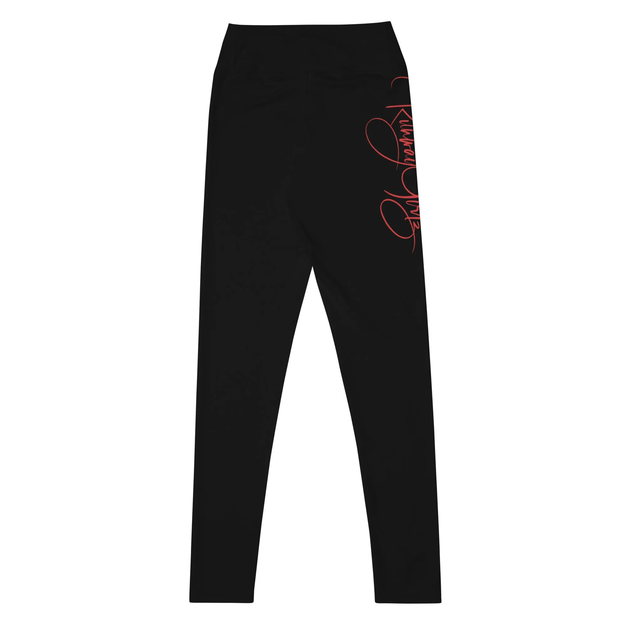Women's Runway Girlz Yoga Leggings (Black/Red)