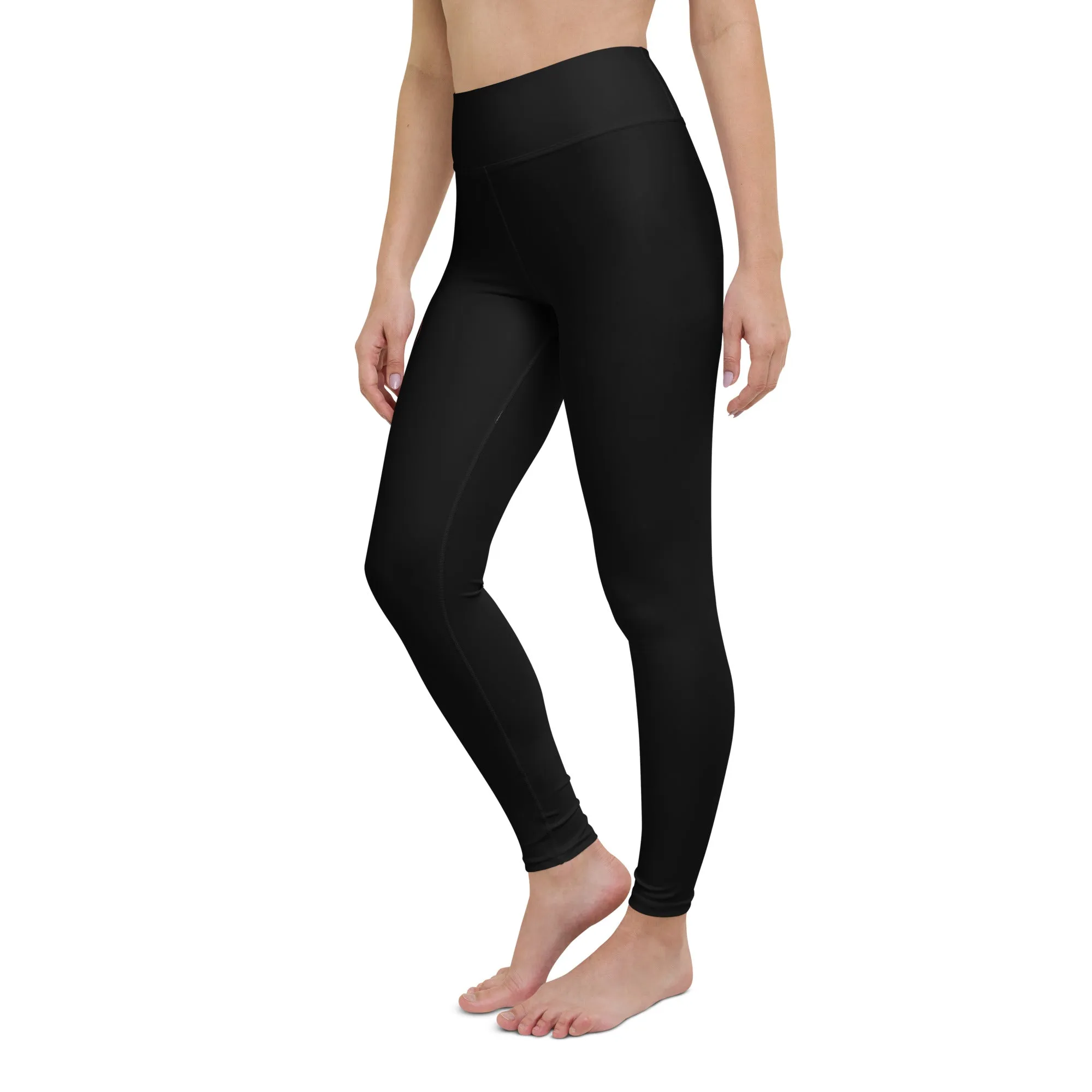 Women's Runway Girlz Yoga Leggings (Black/Red)