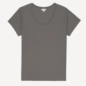 Womens Scoop Neck Tee - Brushed Nickel