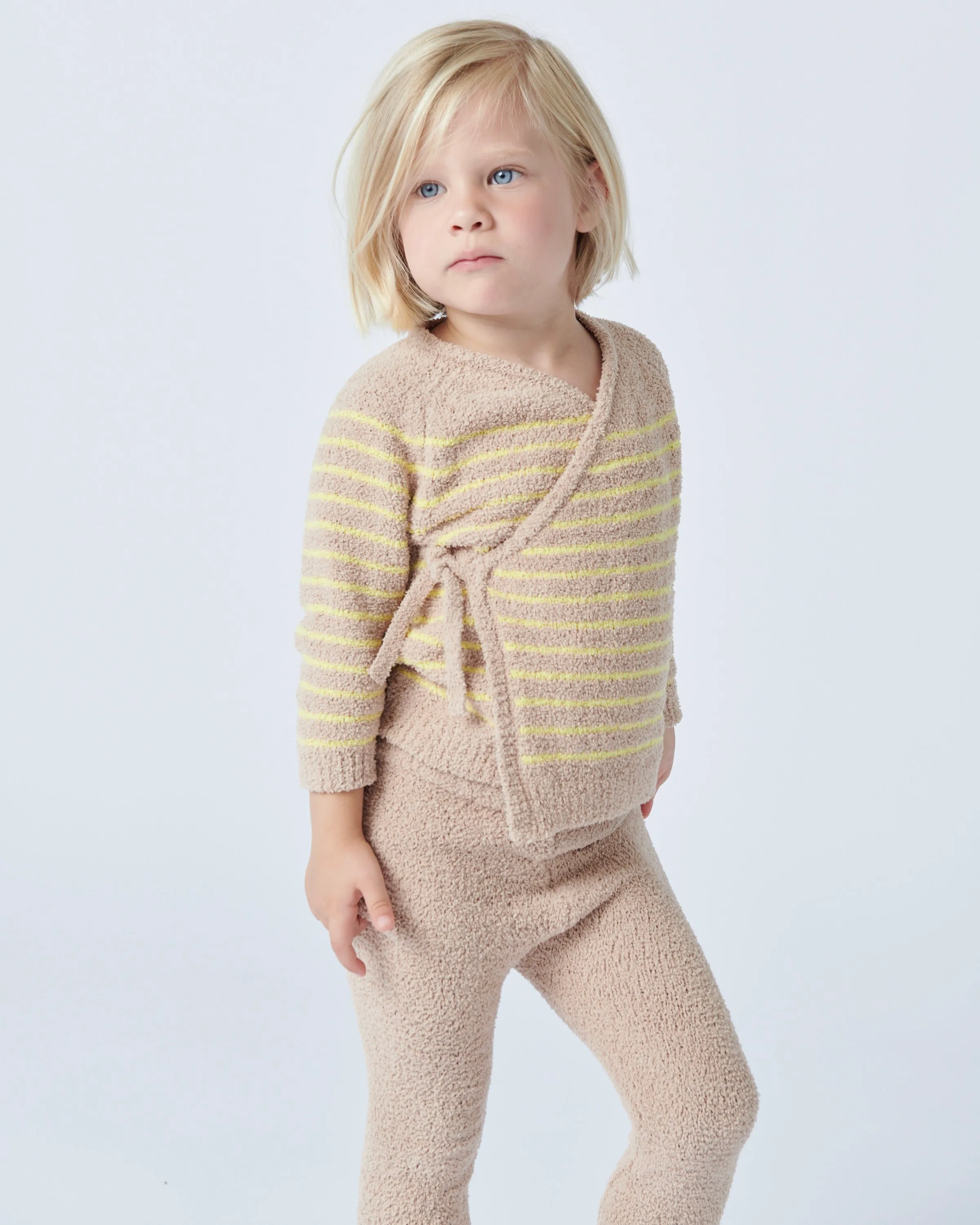 Wrap Top Striped - Fuzzy