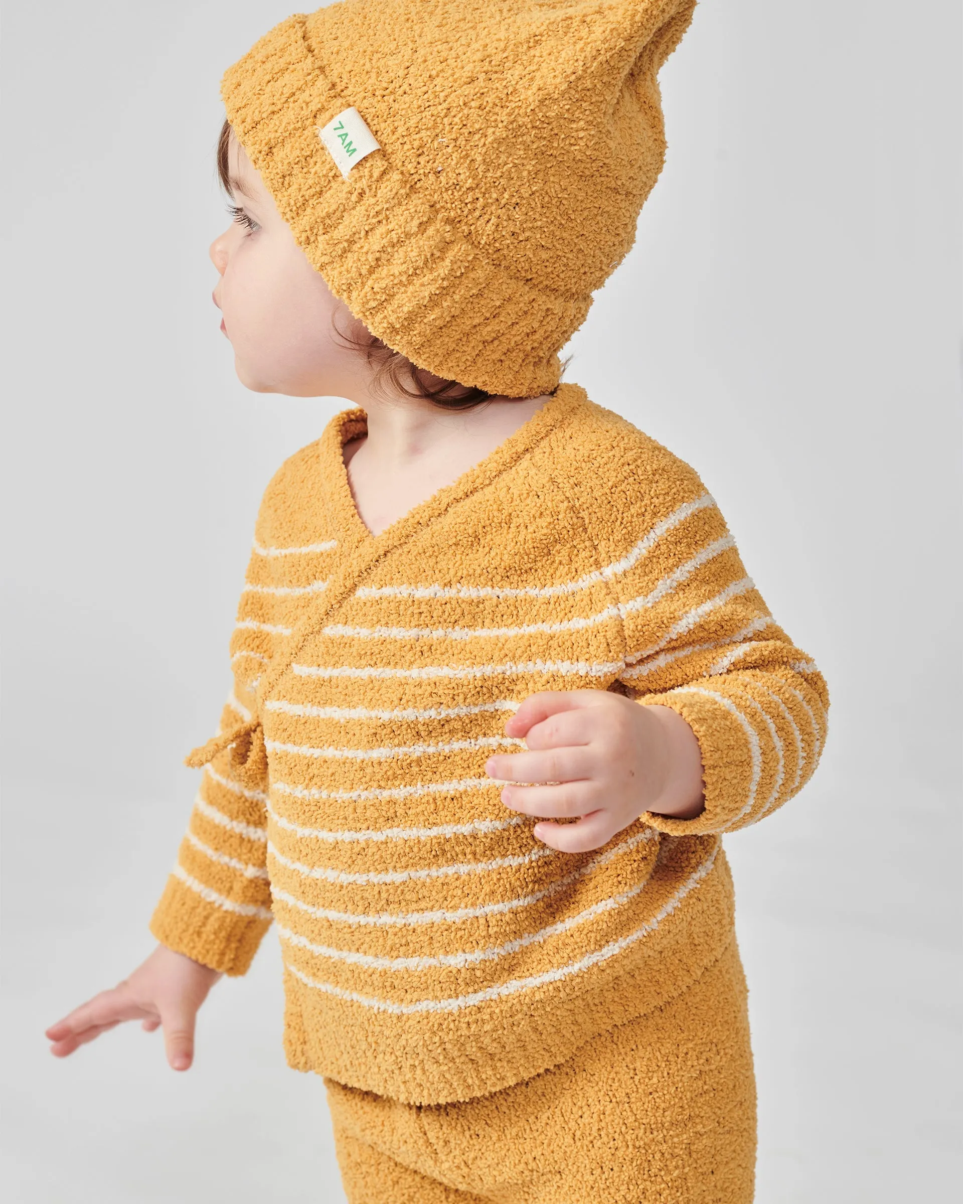 Wrap Top Striped - Fuzzy