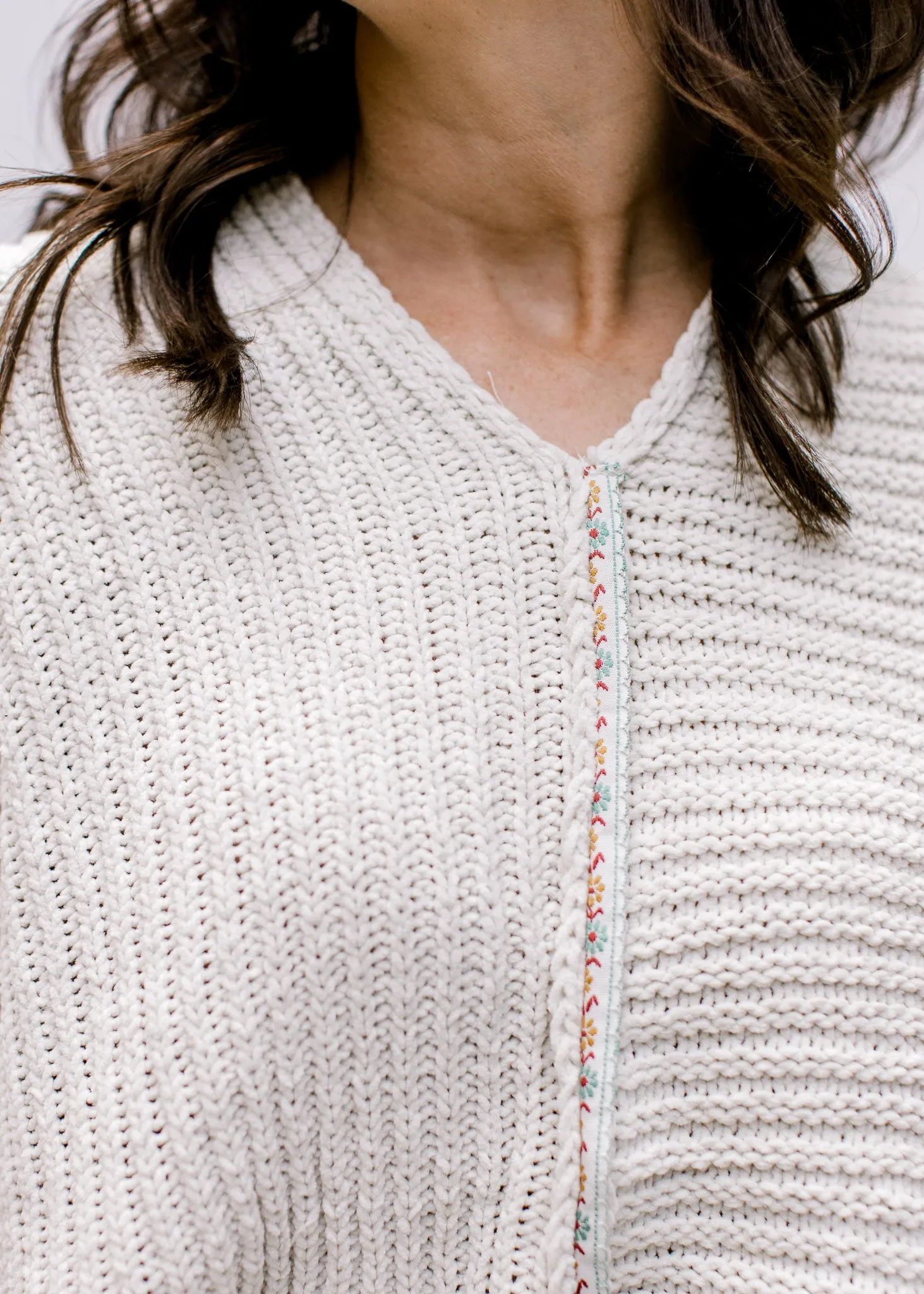 X Almond Cream Sweater