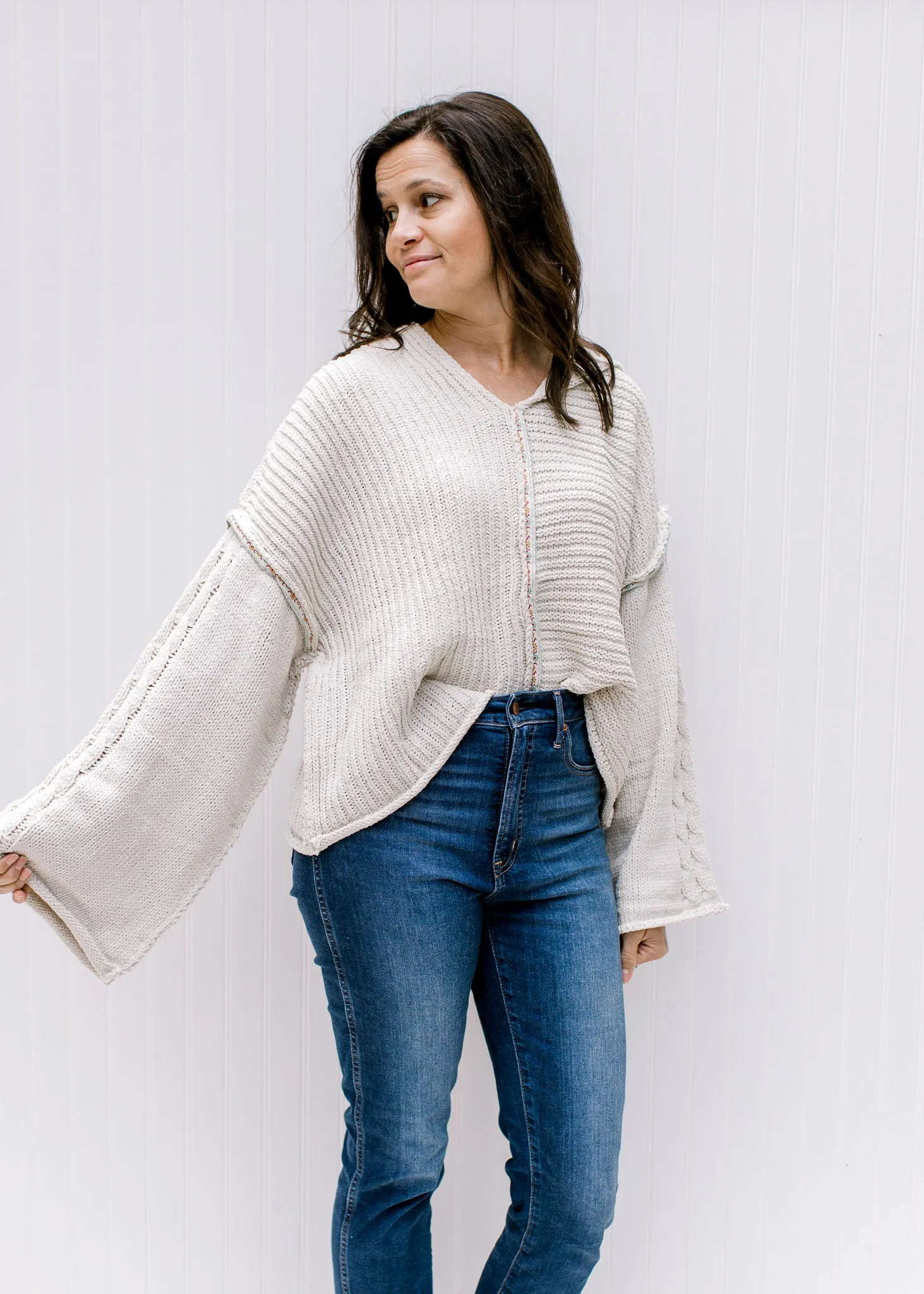 X Almond Cream Sweater