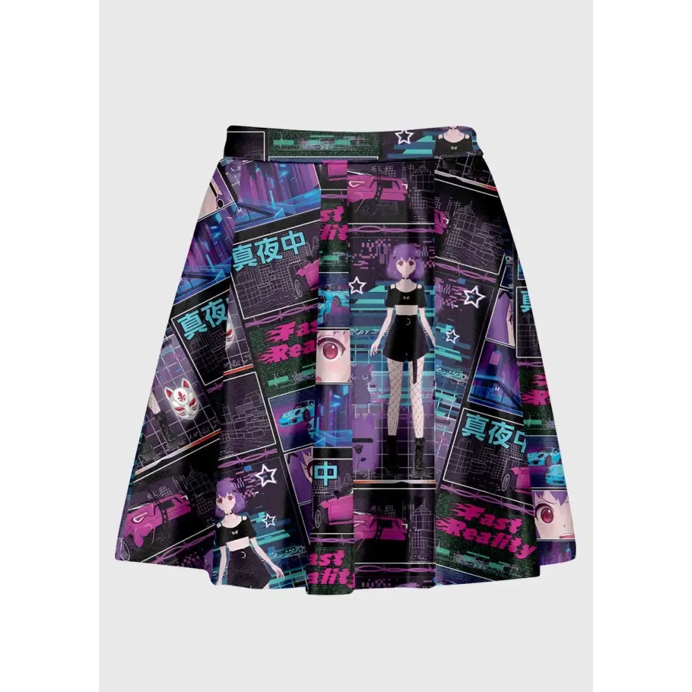 Y2K Cyber Anime High Waist Skirt for Unique Style and Comfort