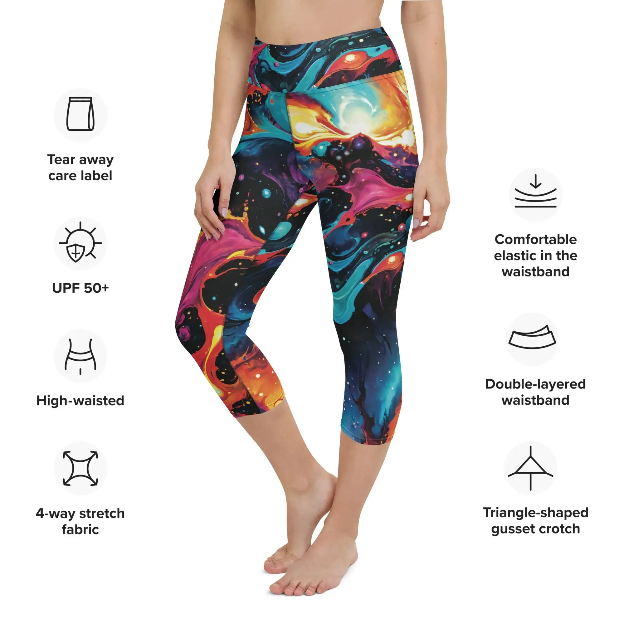 Yoga Capri Leggings Astral Tempest