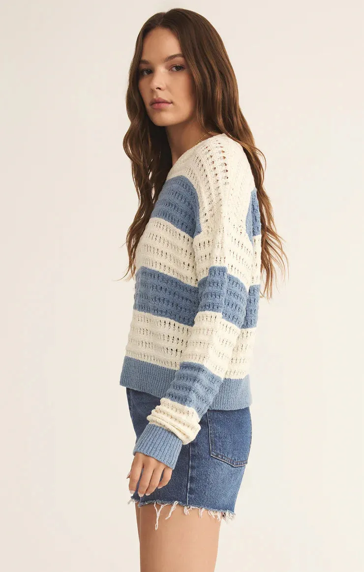 Z Supply Bonaparte Stripe Crochet Sweater