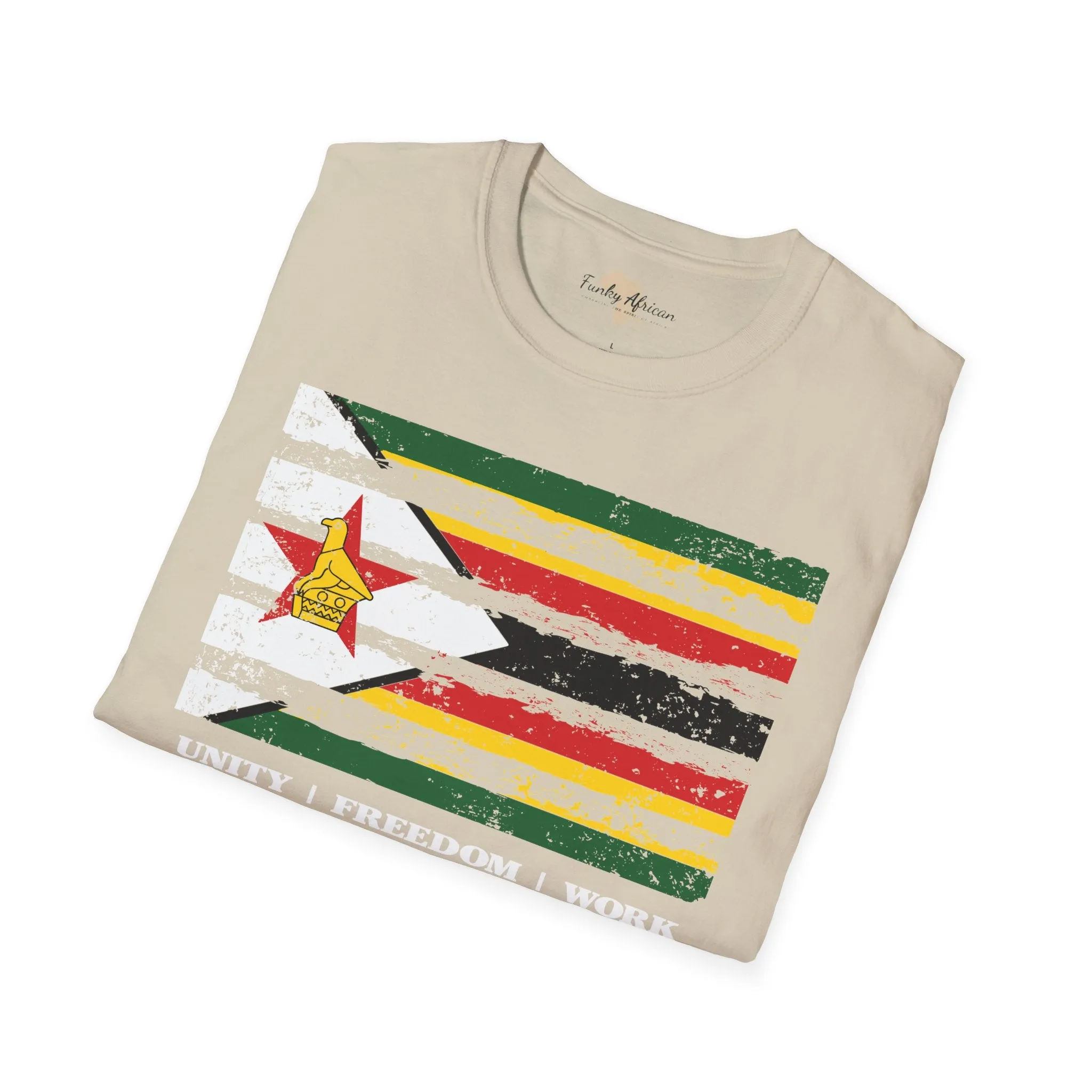 Zimbabwe strip unisex softstyle tee