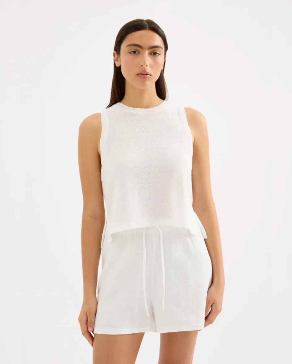 Zosia Knit Tank White